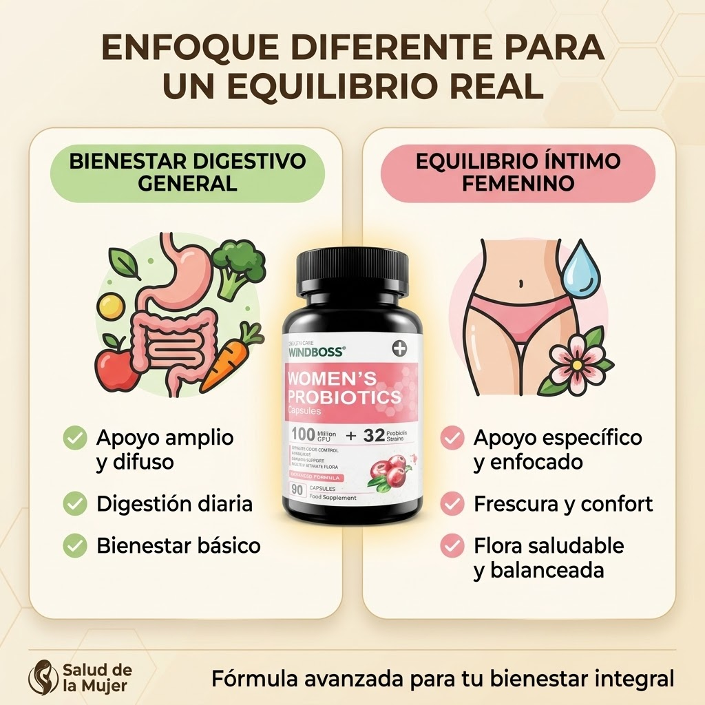 Comparación entre apoyo digestivo y apoyo para balance íntimo