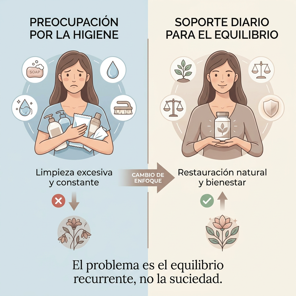 Gráfico que explica desbalance en lugar de higiene